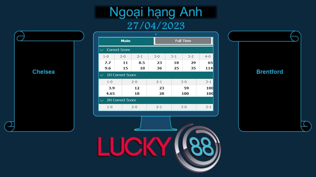 LUCKY88 Chelsea vs Brentford, Soi kèo bóng đá hôm nay 27/04/2023, Ngoại hạng Anh