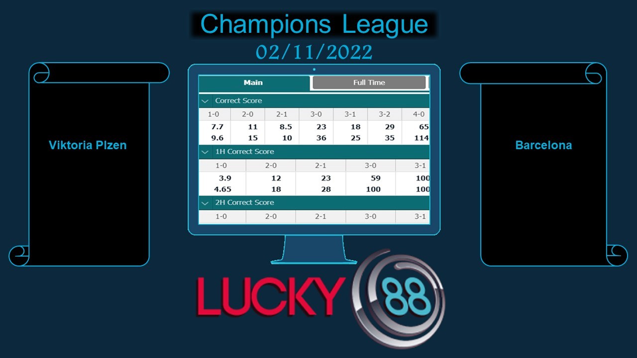 LUCKY88 Viktoria Plzen vs Barcelona , Soi kèo bóng đá hôm nay 02/11/2022,  Champions League