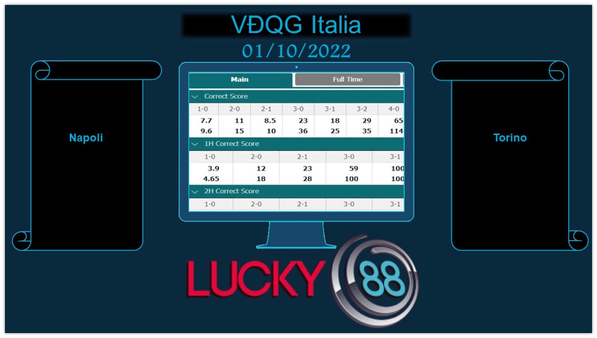 LUCKY88 Napoli vs Torino, Soi kèo bóng đá hôm nay 01/10/2022, VĐQG Italia