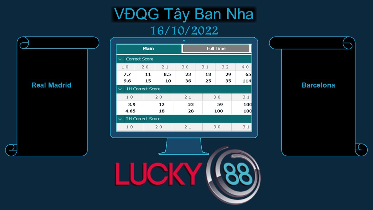 LUCKY88 Real Madrid vs Barcelona, Soi kèo bóng đá hôm nay 16/10/2022,  VĐQG Tây Ban Nha