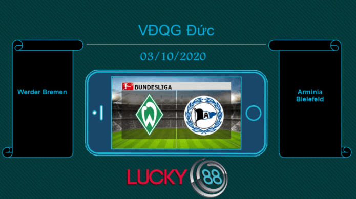 LUCKY88 Werder Bremen vs Arminia Bielefeld   , Tip bóng đá miễn phí ngày 03/10/2020