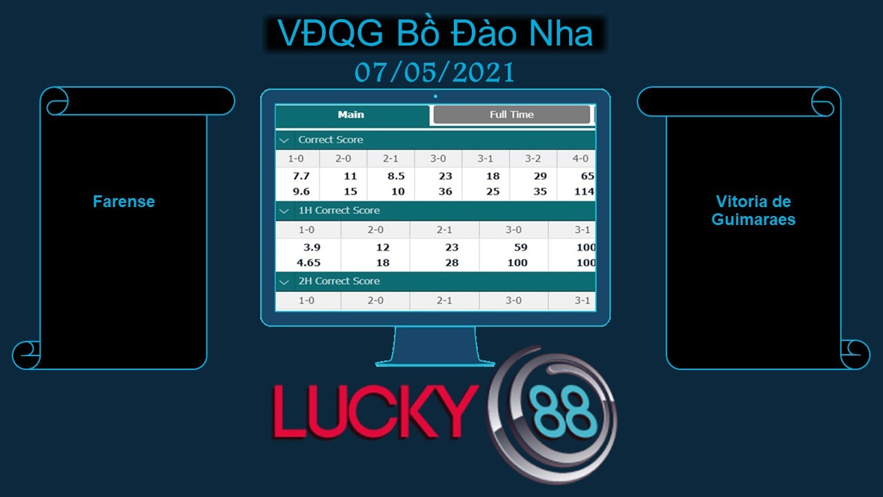 LUCKY88 Farense vs Vitoria de Guimaraes , Soi kèo bóng đá hôm nay 07/05/2021, VĐQG Bồ Đào Nha