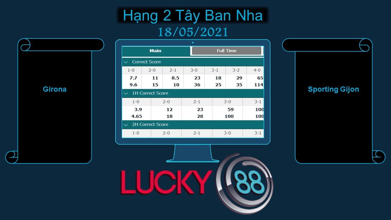 LUCKY88 Girona vs Sporting Gijon , Soi kèo bóng đá hôm nay 18/05/2021, Hạng 2 Tây Ban Nha
