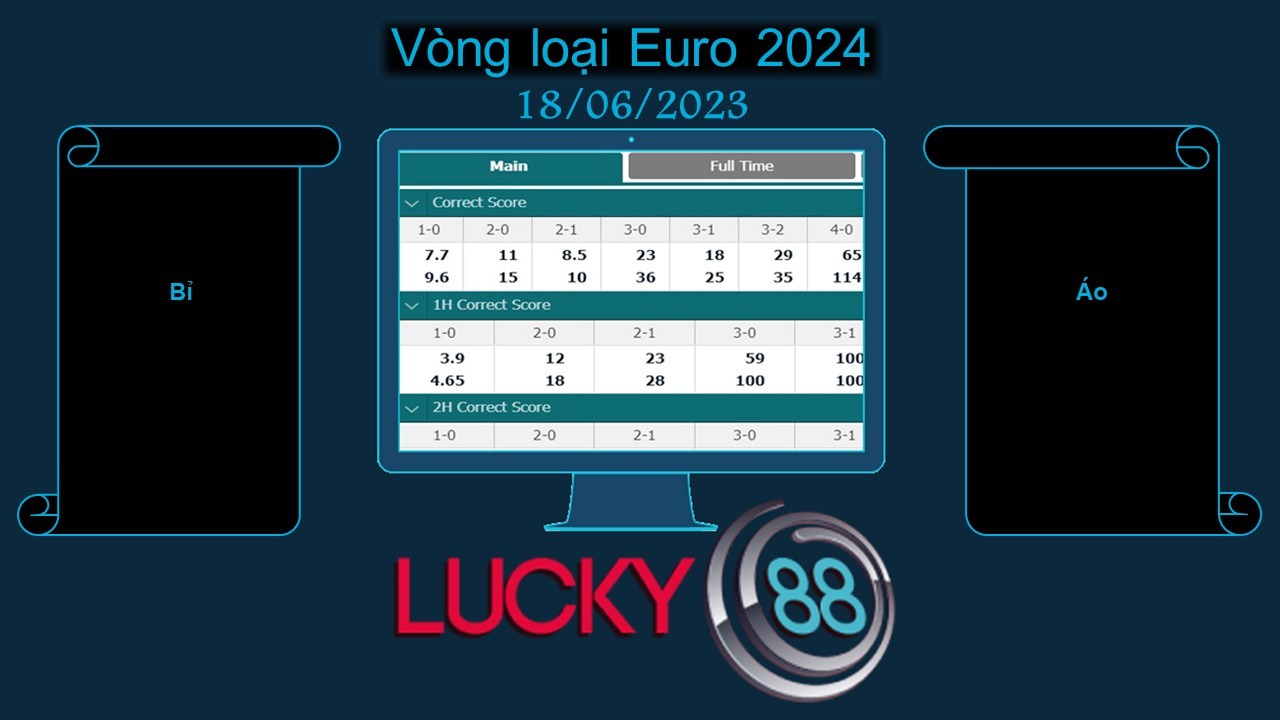 LUCKY88 Bỉ vs Áo, Soi kèo bóng đá hôm nay 18/06/2023, Vòng loại Euro 2024