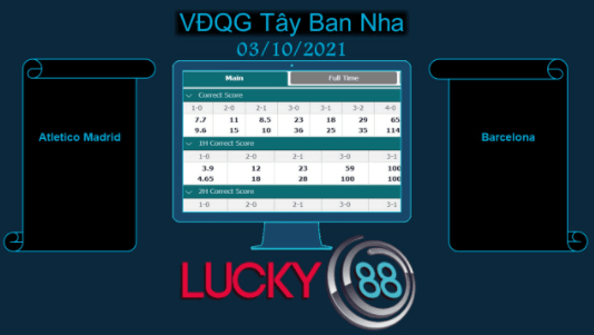 LUCKY88 Atletico Madrid vs Barcelona , Soi kèo bóng đá hôm nay 03/10/2021, VĐQG Tây Ban Nha
