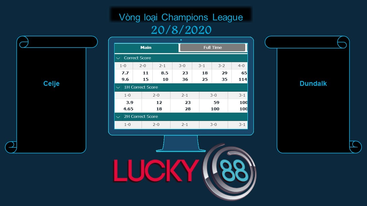 LUCKY88 Celje vs Dundalk, Soi kèo bóng đá hôm nay 20/08/2020, Vòng loại Champions League