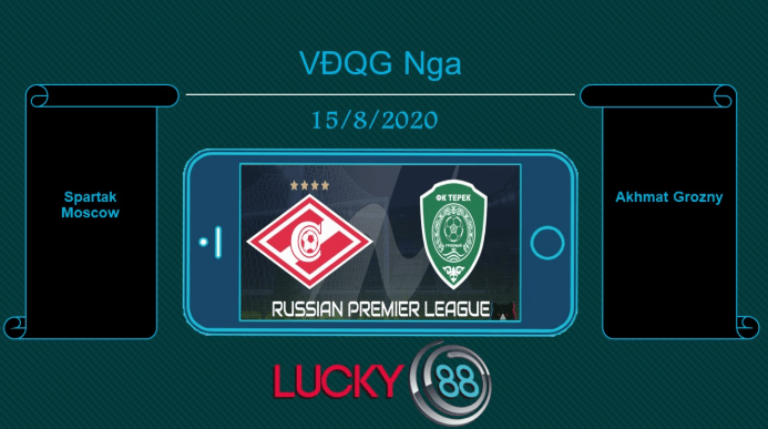 LUCKY88 Spartak Moscow vs Akhmat Grozny   , Tip bóng đá miễn phí ngày 15/08/2020