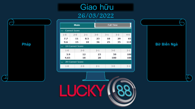 LUCKY88 Pháp vs Bờ Biển Ngà , Soi kèo bóng đá hôm nay 26/03/2022, Giao hữu