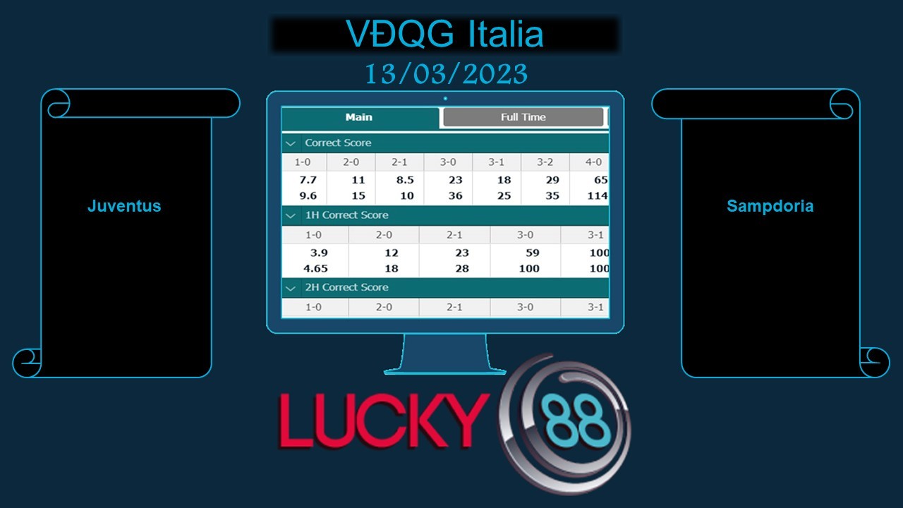 LUCKY88 Juventus vs Sampdoria, Soi kèo bóng đá hôm nay 13/03/2023, VĐQG Italia