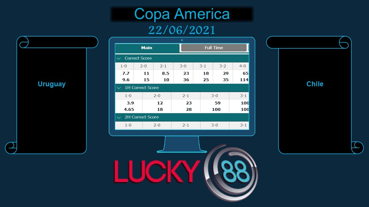 LUCKY88 Uruguay vs Chile , Soi kèo bóng đá hôm nay 22/06/2021,  Copa America