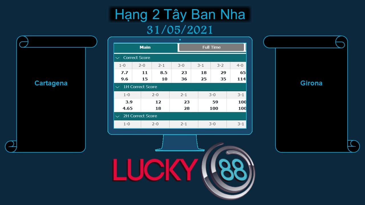 LUCKY88 Cartagena vs Girona , Soi kèo bóng đá hôm nay 31/05/2021,  Hạng 2 Tây Ban Nha