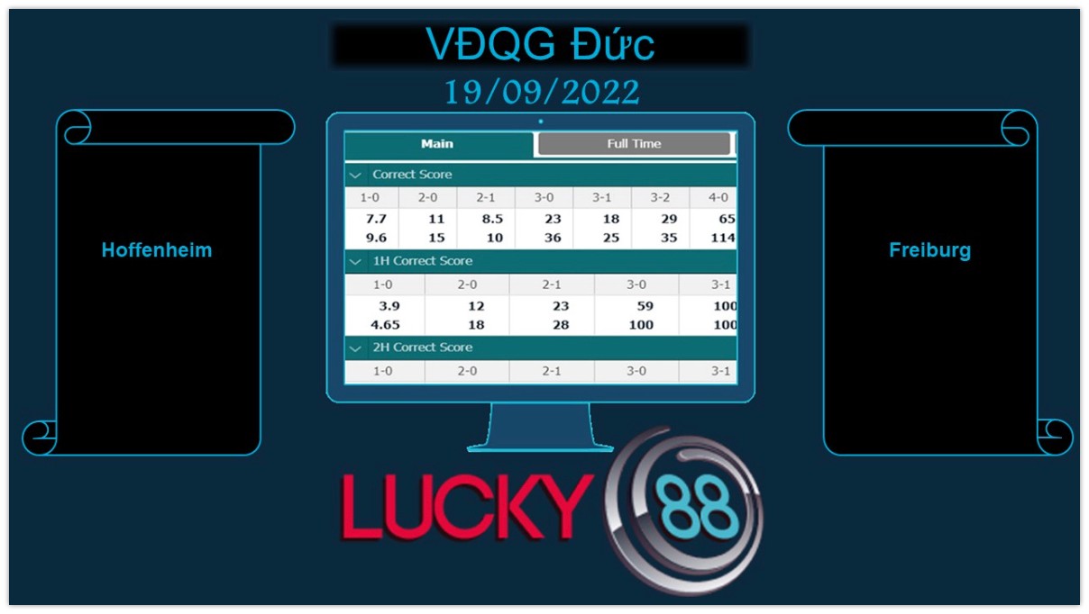 LUCKY88 Hoffenheim vs Freiburg, Soi kèo bóng đá hôm nay 19/09/2022, VĐQG Đức