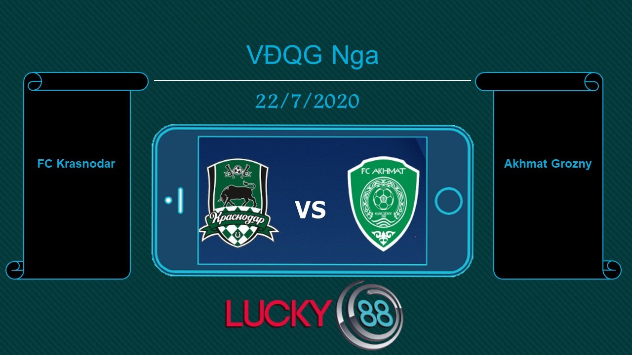 LUCKY88 FC Krasnodar vs Akhmat Grozny , Tip bóng đá miễn phí ngày 22/07/2020