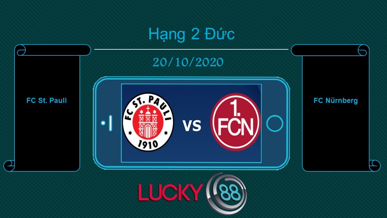 LUCKY88 FC St. Pauli vs FC Nürnberg, Tip bóng đá miễn phí ngày 20/10/2020