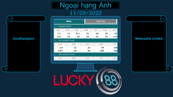 LUCKY88 Southampton vs Newcastle United , Soi kèo bóng đá hôm nay 11/03/2022, Ngoại hạng Anh